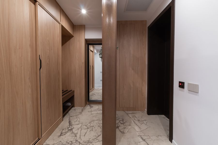 Holul interior și spațiile de depozitare din Business Premium Suite Junior