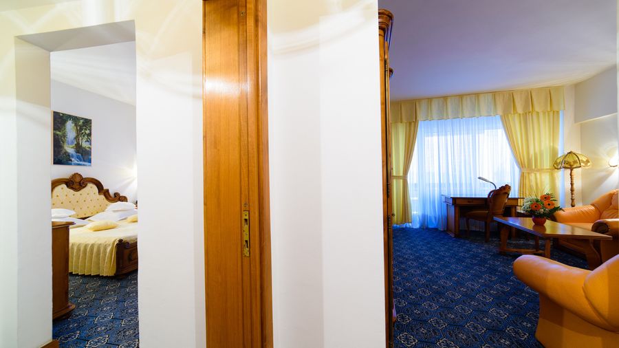 Relația dintre dormitor și living în Standard Suite
