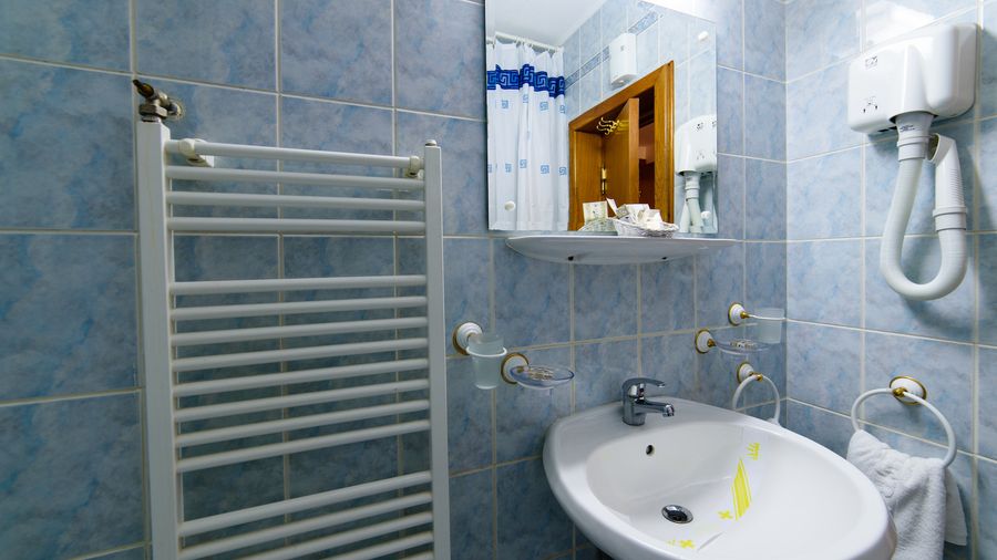 Lavoar și dotări în baia camerei Standard Twin